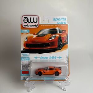 Auto World 2019 Chevy Corvette Z06 Sebring Orange True 1:64 Diecast Sports Car